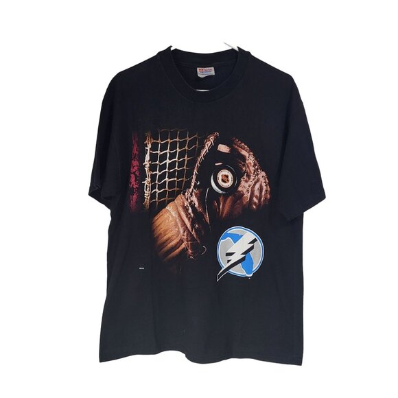 Hanes Other - NHL Tampa Bay Lightning T Shirt Goalie Hockey Florida SZ L USA Rare